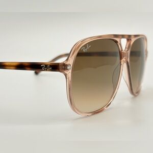 Ray-Ban Transparent Frame Brown Gradient Lens Sunglasses